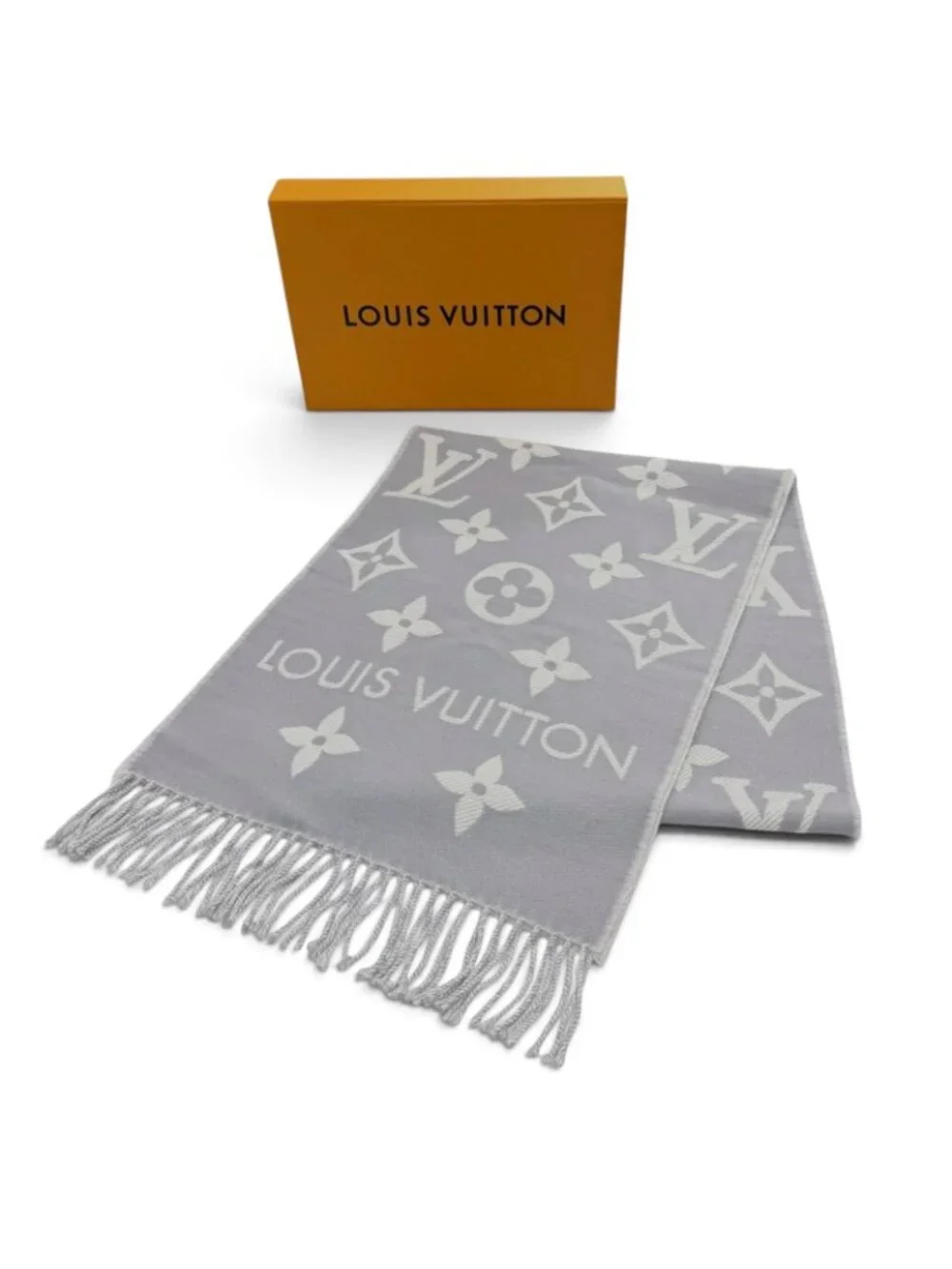 Louis Vuitton Scarf LV Essential Wool Cles Monogram 170 34 Box Included